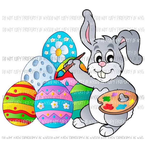 Bunny painting 2 Sublimation transfers Heat Transfer