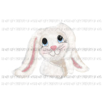 Bunny with floppy ears smiling Sublimation transfers Heat Transfer