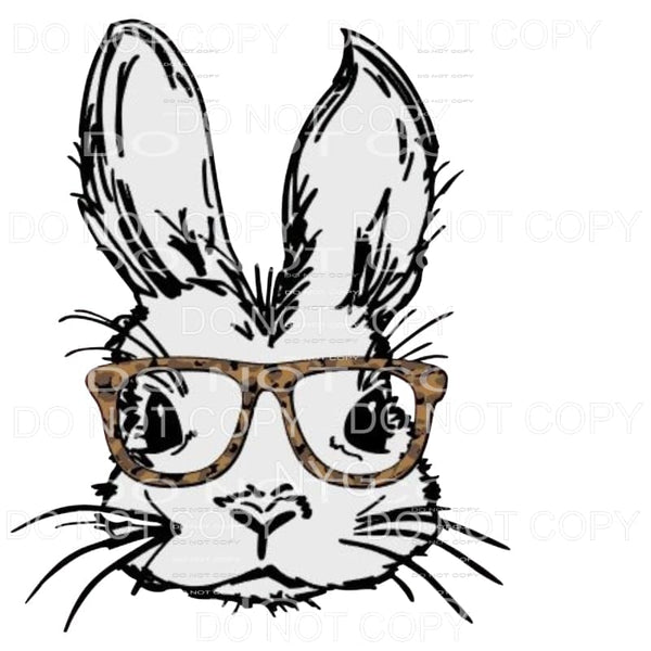 Bunny with Glasses # 3 Sublimation transfers - Heat Transfer