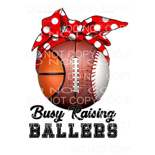 Busy Raising Ballers Red Polka Dot Scarf Sublimation 