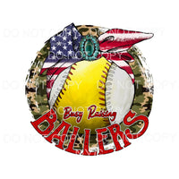 Busy Raising Ballers Softball Baseball Flag Scarf Turquoise 