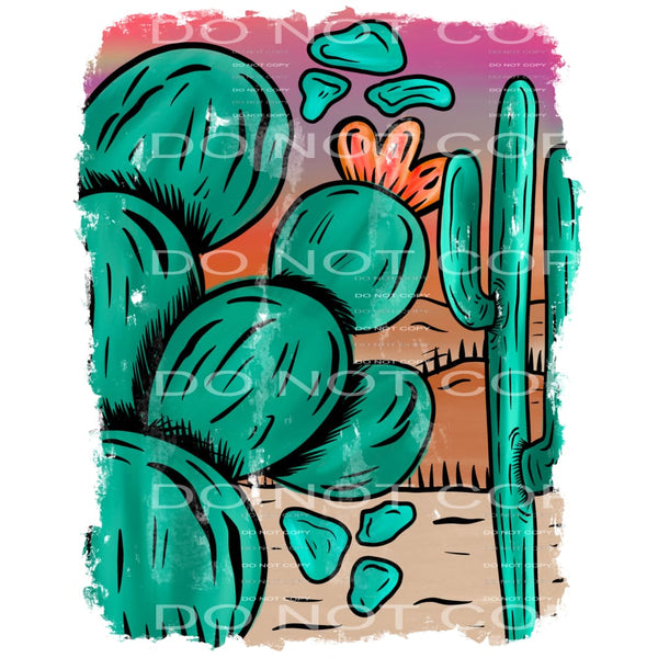 cactus desert #6163 Sublimation transfers - Heat Transfer