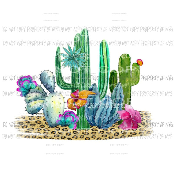 Cactus group leopard Sublimation transfers Heat Transfer