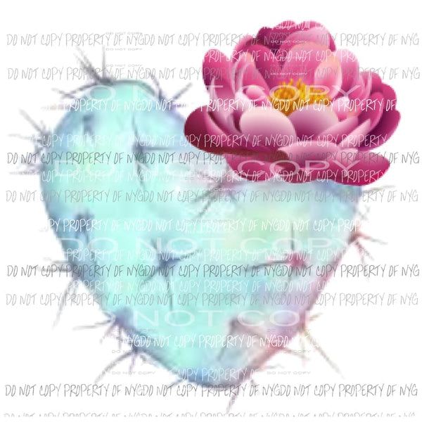 cactus Heart 2 Sublimation transfers Heat Transfer