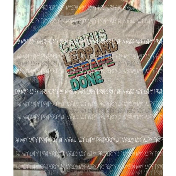 Cactus Leopard Serape Done Heat Transfer