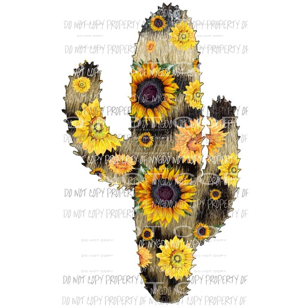 Cactus leopard sunflower Sublimation transfers Heat Transfer