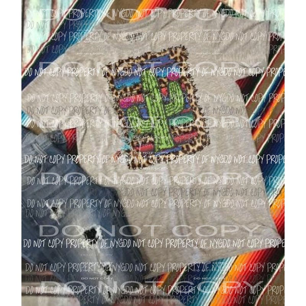 Cactus serape and leopard Heat Transfer