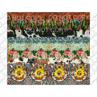 cactus sunflower cowhide sheet # 4 1.00 Sublimation 