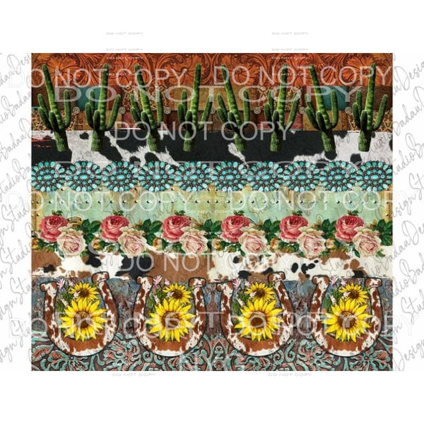 cactus sunflower cowhide sheet # 4 1.00 Sublimation 