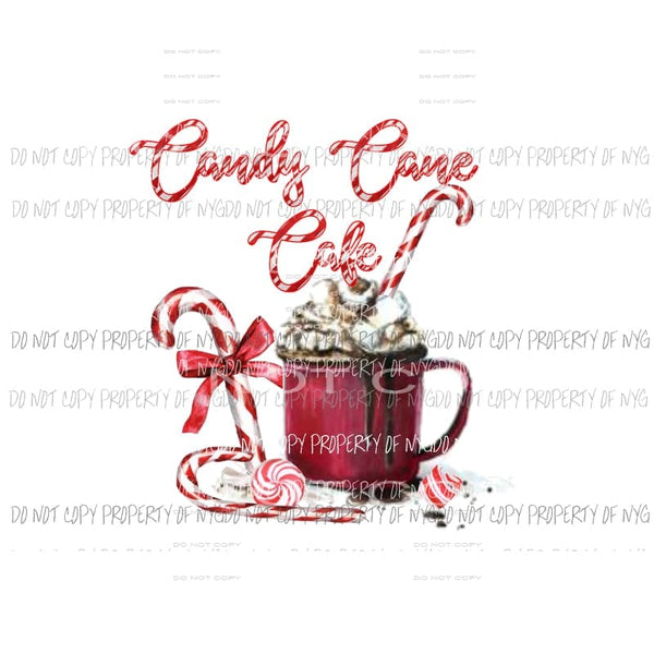 Candy Cane Cafe 1 Sublimation transfers Heat Transfer