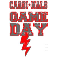 Cardinals game day bolt red # 8112 Sublimation transfers -