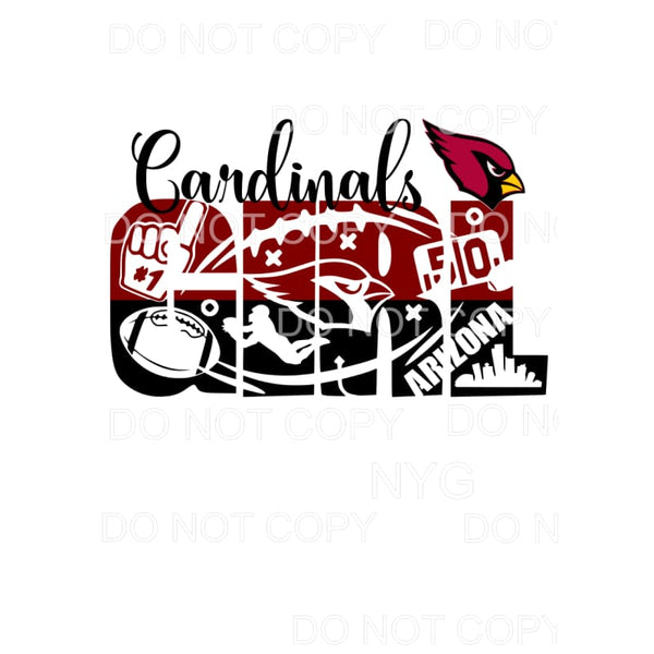 Cardinals Girl Football Arizona Sports Letters #93 