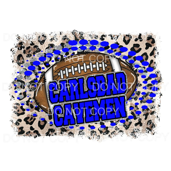 CARLSBAD CAVEMEN football # 574 Sublimation transfers - Heat