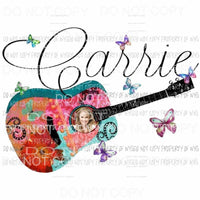 Carrie Underwood Guitar Sublimation transfers Heat Transfer