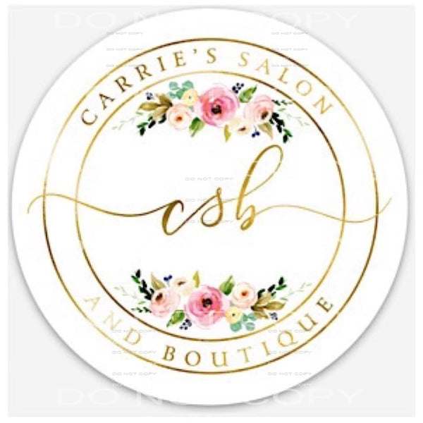 Carries salon Business Logo Sublimation transfers - Heat