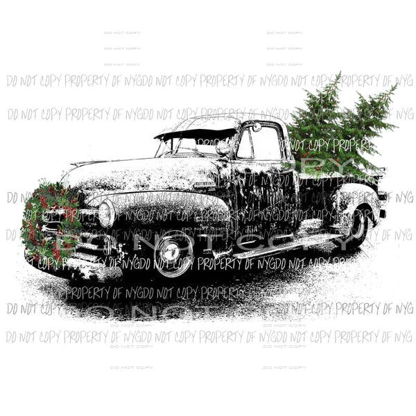 Chevy Christmas Tree Truck Sublimation transfers Heat Transfer