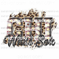 CHI White Sox baseball marquee Chicago leopard Sublimation transfers Heat Transfer