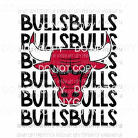 Chicago Bulls stacked Sublimation transfers Heat Transfer
