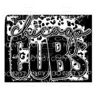 Chicago Cubs Baseball Black Leopard Sublimation transfers - 