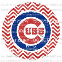Chicago Cubs chevron circle Sublimation transfers Heat Transfer