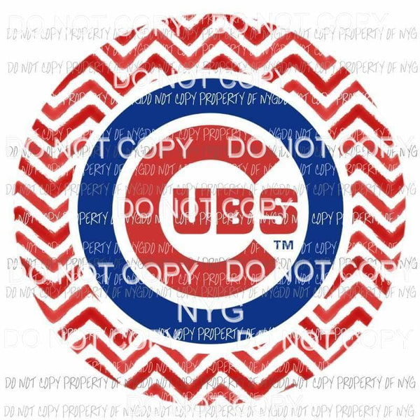 Chicago Cubs chevron circle Sublimation transfers Heat Transfer