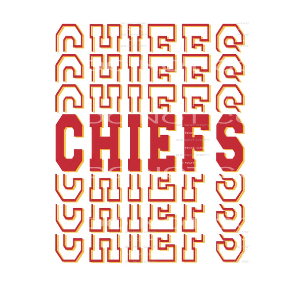 CHIEFS # 2528 Sublimation transfers - Heat Transfer Graphic