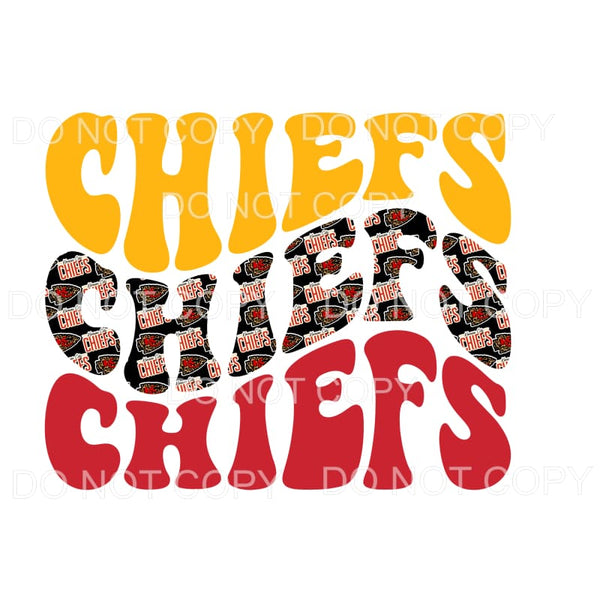 Chiefs # 712 Sublimation transfers - Heat Transfer