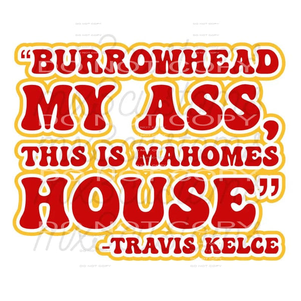 Chiefs # 8034 Sublimation transfers - Heat Transfer Graphic