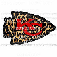 Chiefs arrow Leopard Sublimation transfers Heat Transfer
