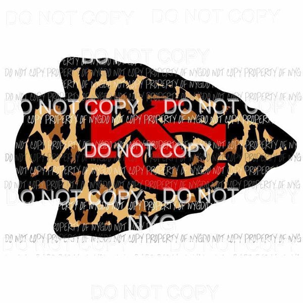 Chiefs arrow Leopard Sublimation transfers Heat Transfer