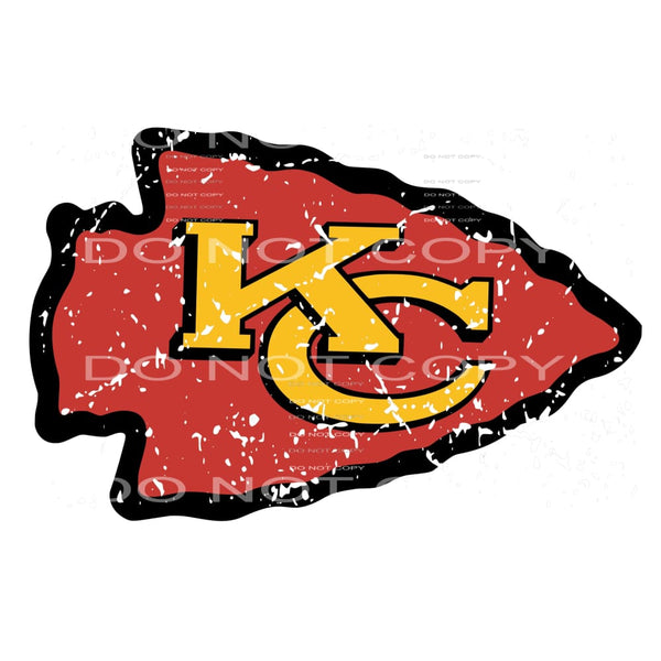chiefs arrowhead Grunge # 8046 Sublimation transfers - Heat