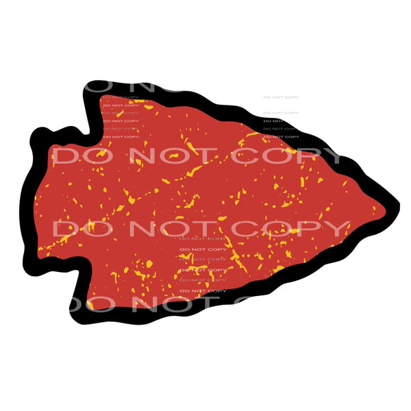 chiefs arrowhead grunge # 8048 Sublimation transfers - Heat