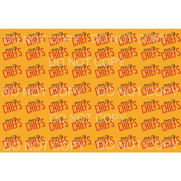 Chiefs Background sheet # 1 Sublimation transfers - Heat 