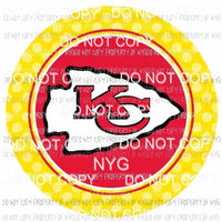 Chiefs circle template #1 KC Kansas City red gold dots Sublimation transfers Heat Transfer