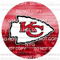 Chiefs circle template #3 KC Kansas City red city skyline Sublimation transfers Heat Transfer