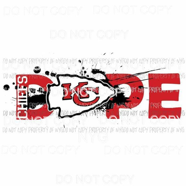 Chiefs Dope kansas city arrowhead splatter Sublimation transfers Heat Transfer