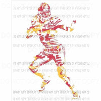 Chiefs Football Player silhouettes Kansas City Sublimation transfers Heat Transfer