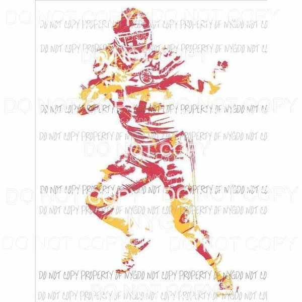 Chiefs Football Player silhouettes Kansas City Sublimation transfers Heat Transfer
