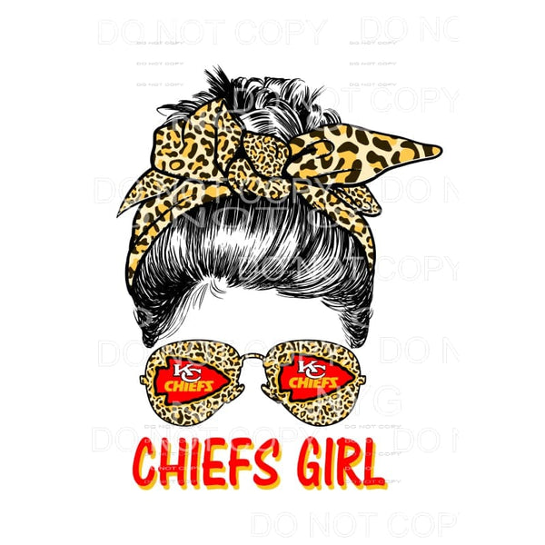 Chiefs Girl Bun # 5 Sublimation transfers - Heat Transfer