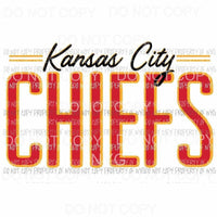 Chiefs KC Superbowl Champs # 9 Sublimation transfers Heat Transfer