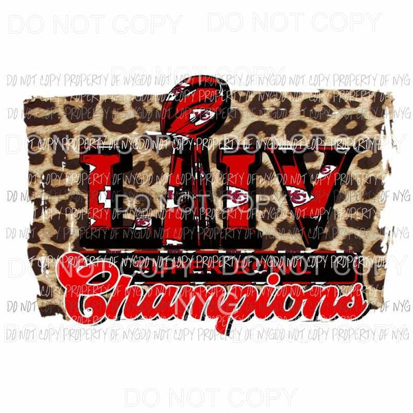 Chiefs KC Superbowl Champs # 2 Sublimation transfers Heat Transfer