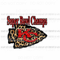 Chiefs KC Superbowl Champs # 6 Sublimation transfers Heat Transfer