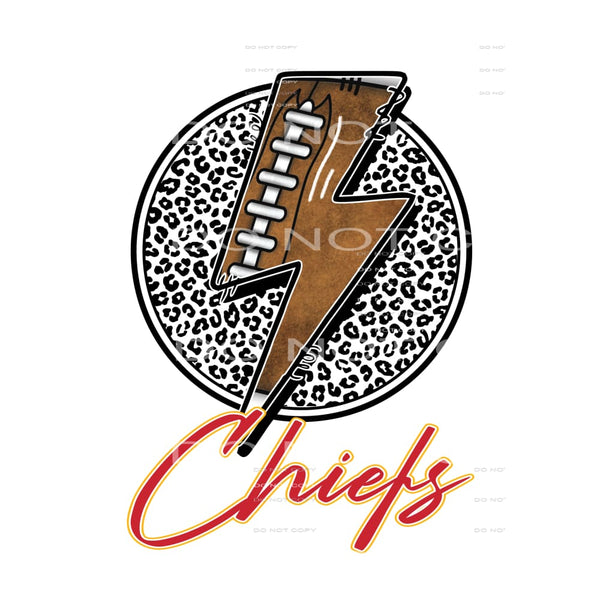 Chiefs lightning bolt # 55525 Sublimation transfers - Heat 