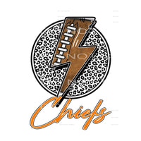 Chiefs orange lightning bolt # 22661 Sublimation transfers -