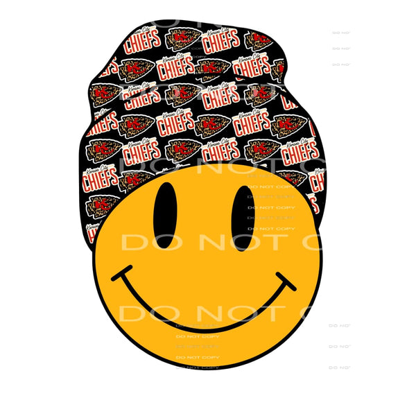 Chiefs smile face # 9049 Sublimation transfers - Heat 
