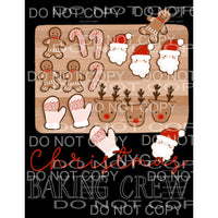 Christmas Baking Crew Cookies #1008 Sublimation transfers - 