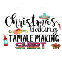 christmas baking tamale making Sublimation transfers Heat Transfer