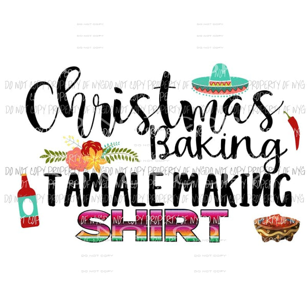 christmas baking tamale making Sublimation transfers Heat Transfer