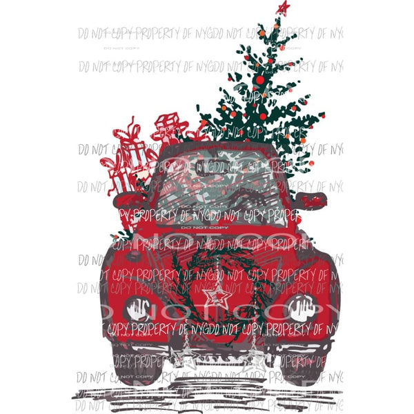 christmas car Sublimation transfers Heat Transfer
