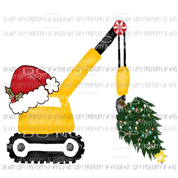 Christmas Crane Sublimation transfers Heat Transfer